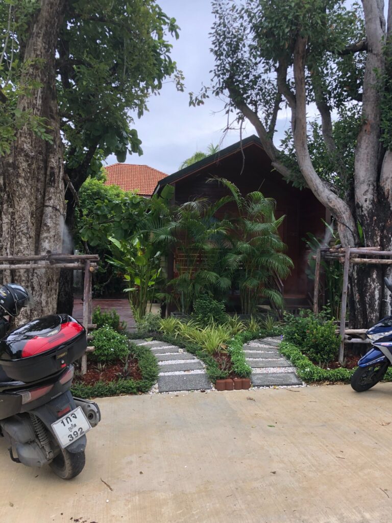 Imagine waking up in the cool surrounds of a timber Thai-style bungalow, set amo