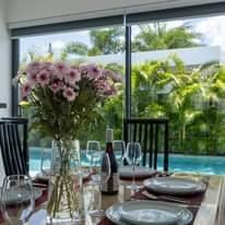 4 Beds 4.5 Baths – House
 Ban Rawei, Phuket, Thailand
 4 Beds 4.5 Baths – House
 Available now
 Luxury Pool Villa 5 Minutes from the beautiful  Nai Harn and Yanui Beaches in vibrant Rawai. The Villa i